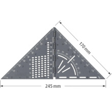 Úhloměr Wolfcraft o rozměrech 245 krát 170 milimetrů