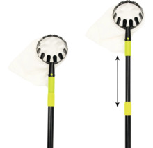 Dva pohledy na sběrač ovoce s teleskopickou tyčí a sběrným vakem