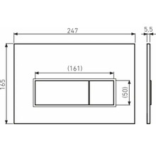 Technický výkres ovládacího panelu s rozměry
