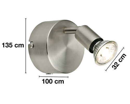 Nástěnné svítidlo s rozměry