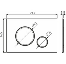 Technický výkres ovládacího panelu s rozměry
