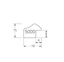 Technický výkres ozdobného profilu s rozměry.