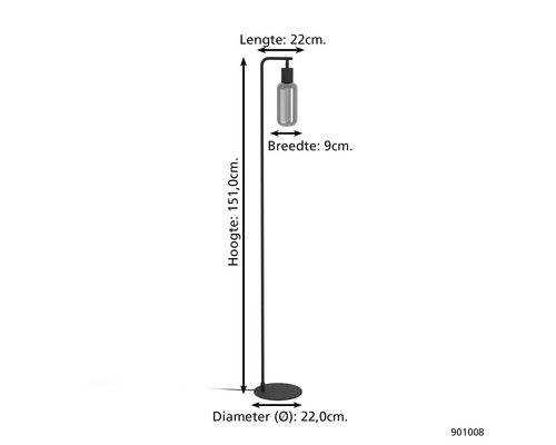 Rozměry stojací lampy