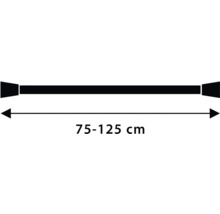 Záclonová tyč výsuvná od 75 do 125 centimetrů