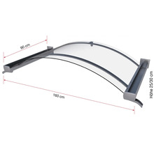 Stříška o rozměrech 160 cm šířka, 90 cm hloubka a 25/30 cm výška