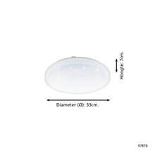 Stropní svítidlo, průměr 33 cm, výška 7 cm