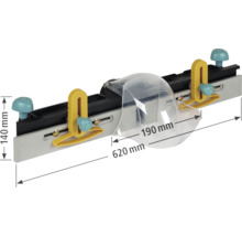 Řezačka skleněné mozaiky o délce 620 mm a výšce 140 mm