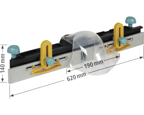 Řezačka skleněné mozaiky o délce 620 mm a výšce 140 mm