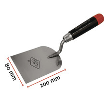 Zednická lžíce o rozměrech 200 mm délka a 80 mm šířka