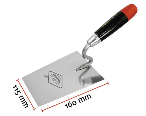 Zednická lžíce o rozměrech 115 mm x 160 mm