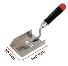 Zednická lžíce, 100 mm x 70 mm, s plastovou rukojetí