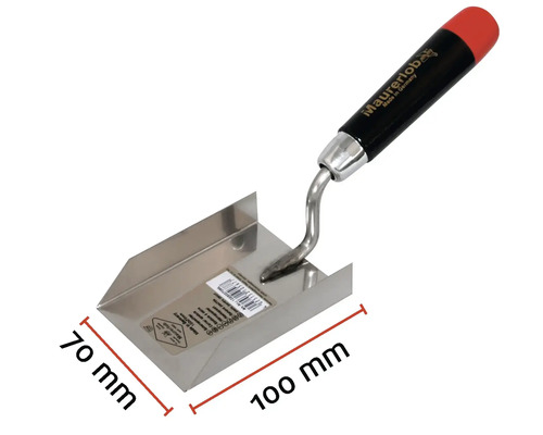 Zednická lžíce, 100 mm x 70 mm, s plastovou rukojetí