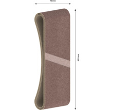 Brusný pás o rozměrech 75 mm krát 457 mm