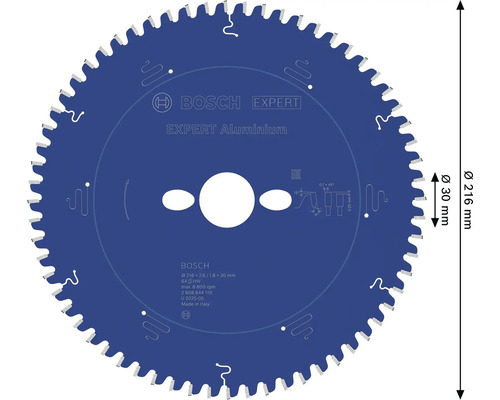 Pilový kotouč Bosch Expert Aluminium, průměr 216 milimetrů