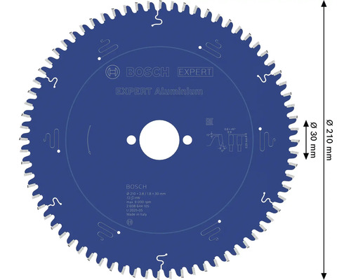 Pilový list Bosch Expert Aluminium, průměr 210 milimetrů