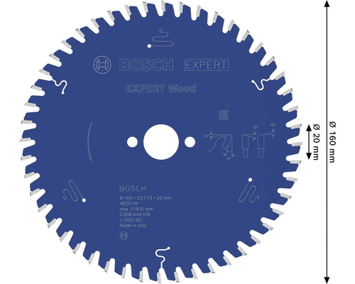 Pilový kotouč na dřevo Bosch Expert o průměru 160 milimetrů