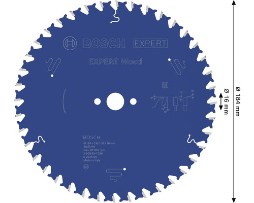 Pilový list na dřevo Bosch Expert o průměru 184 milimetrů