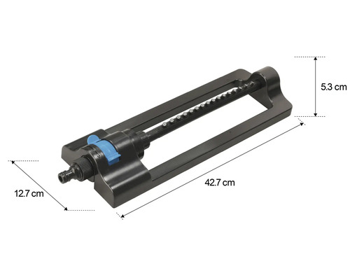 Oscilační zavlažovač o délce 42,7 cm pro zavlažování zahrady