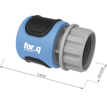 Spojka hadice for_q o rozměrech 5,8 x 3,5 cm