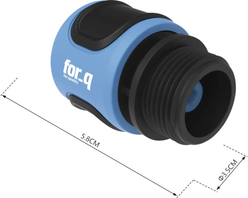 Logo For_q, kohoutkový díl o průměru 3,5 cm a délce 5,8 cm