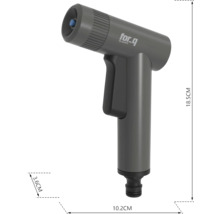 Vodní stříkací pistole For Q s rozměry