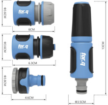 Sada zahradních hadicových spojek for_q s rozměry
