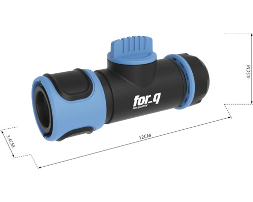 Zahradní hadicový uzavírací ventil o délce 12 centimetrů
