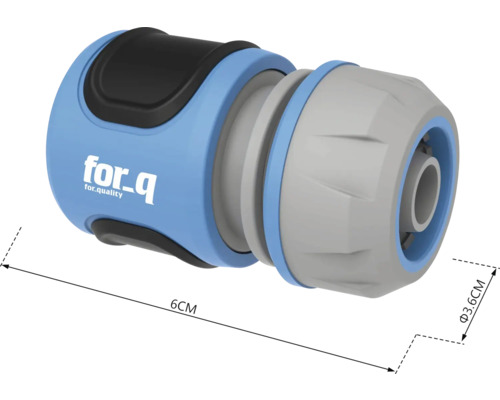 Logo For-q spojka pro zahradní hadice, délka 6 cm