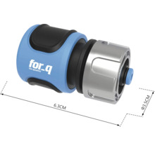 Konektor zahradní hadice o rozměrech 6,3 cm x 3,5 cm