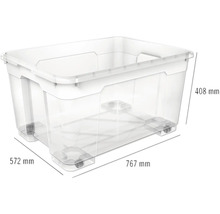 Plastový úložný box s kolečky a rozměry