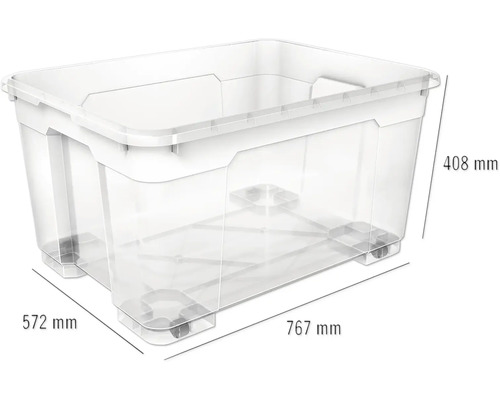 Plastový úložný box s kolečky a rozměry