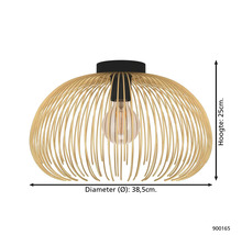 Stropní svítidlo z kovu o průměru 38,5 cm a výšce 25 cm