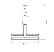 Technický výkres stěrky na okna s výškou 20 centimetrů a šířkou 16 centimetrů.