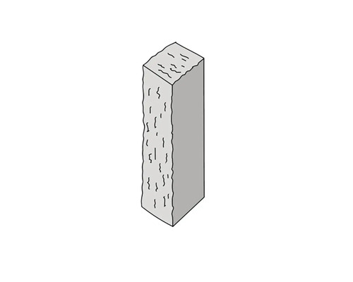 Obdélníková palisáda z betonu se strukturovaným povrchem.