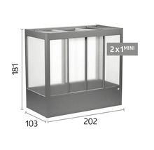 Vyvýšený záhon Biohort Mini s pařeništěm, rozměry 202 krát 103 krát 181 centimetrů.