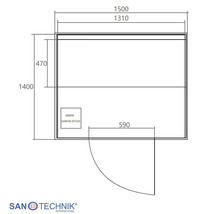 Finská sauna HomeLuxe RIGA 190 x 150 x 120 cm 4,5 kW