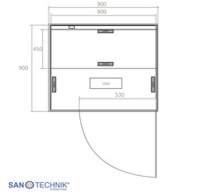 Infrasauna Malmö 90x90x190 cm SB10090