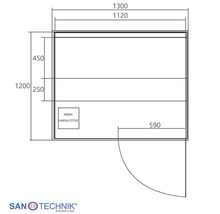 Finská sauna HomeLuxe PANORAMA 200 x 130 x 120 cm 3,6 kW