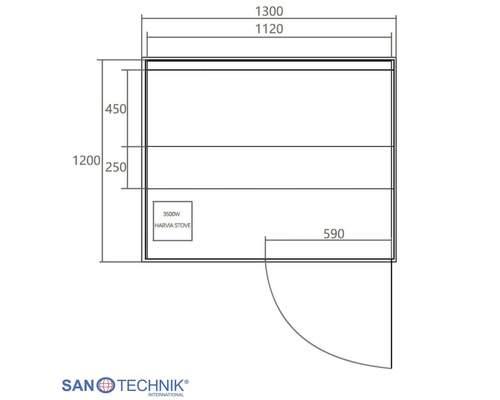 Finská sauna HomeLuxe PANORAMA 200 x 130 x 120 cm 3,6 kW