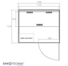 Infrasauna HomeLuxe TWINCOMBI 130 x 120 x 200 cm