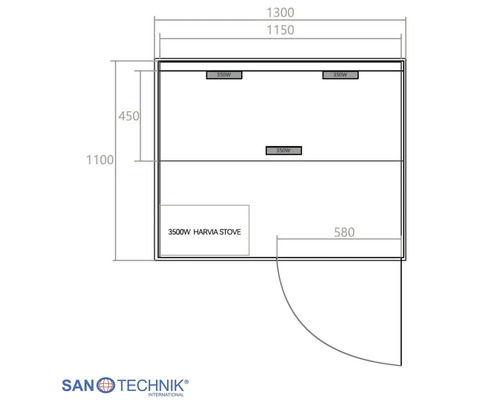 Infrasauna HomeLuxe TWINCOMBI 130 x 120 x 200 cm