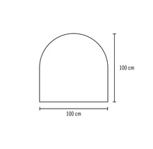 Nákres oblouku o šířce 100 centimetrů a výšce 100 centimetrů.