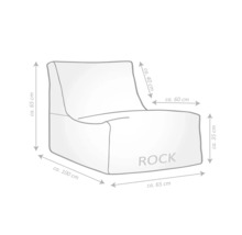 Sedací křeslo Sitting Point Rock Korfu šedé 65 x 65 cm
