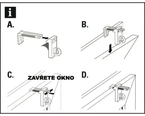 Vzpěrný nosník na bambusové rolety