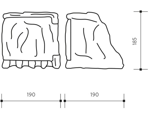 Venkovní sloupek Panlux STONE IP44 2x zásuvka, 1x časovač s přívodním kabelem design kamene