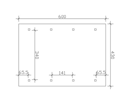 Technický výkres s rozměry