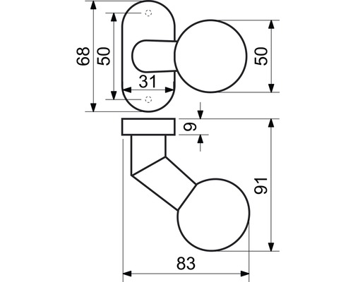 Nákres rozměrů dveřní soupravy