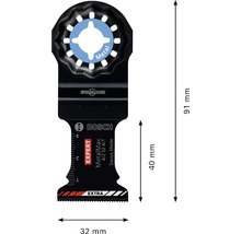 Ponorný pilový list Bosch Expert MetalMax AIZ 32 AIT o rozměrech 32 mm × 40 mm × 91 mm