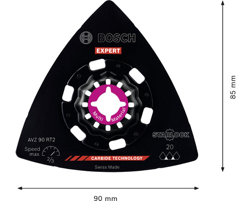 Pilový list Bosch Expert AVZ 90 RT2 Multimaterial, 90 x 85 milimetrů