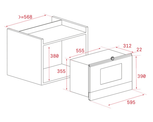 Rozměry závěsné skříňky s troubou